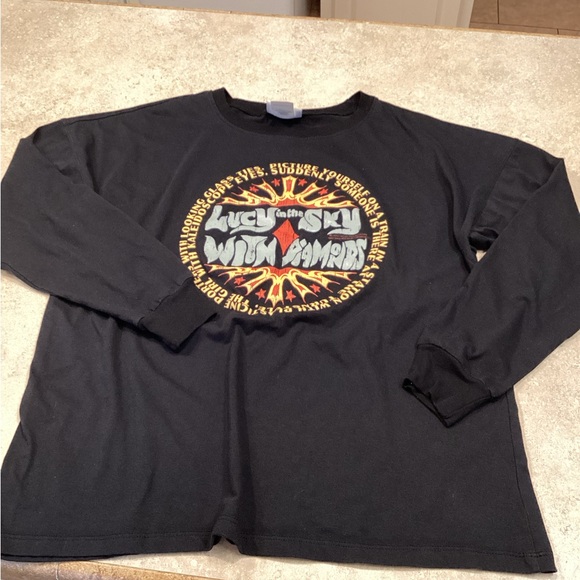 Lennon & McCartney tshirt long sleeve Lucy in the sky with Diamonds shirt Size L - Picture 5 of 6